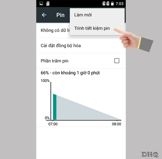 Chọn trình tiết kiệm Pin